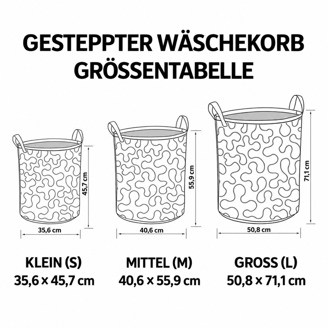Gesteppter Wäschekorb – Verwunschenes Katzenanwesen