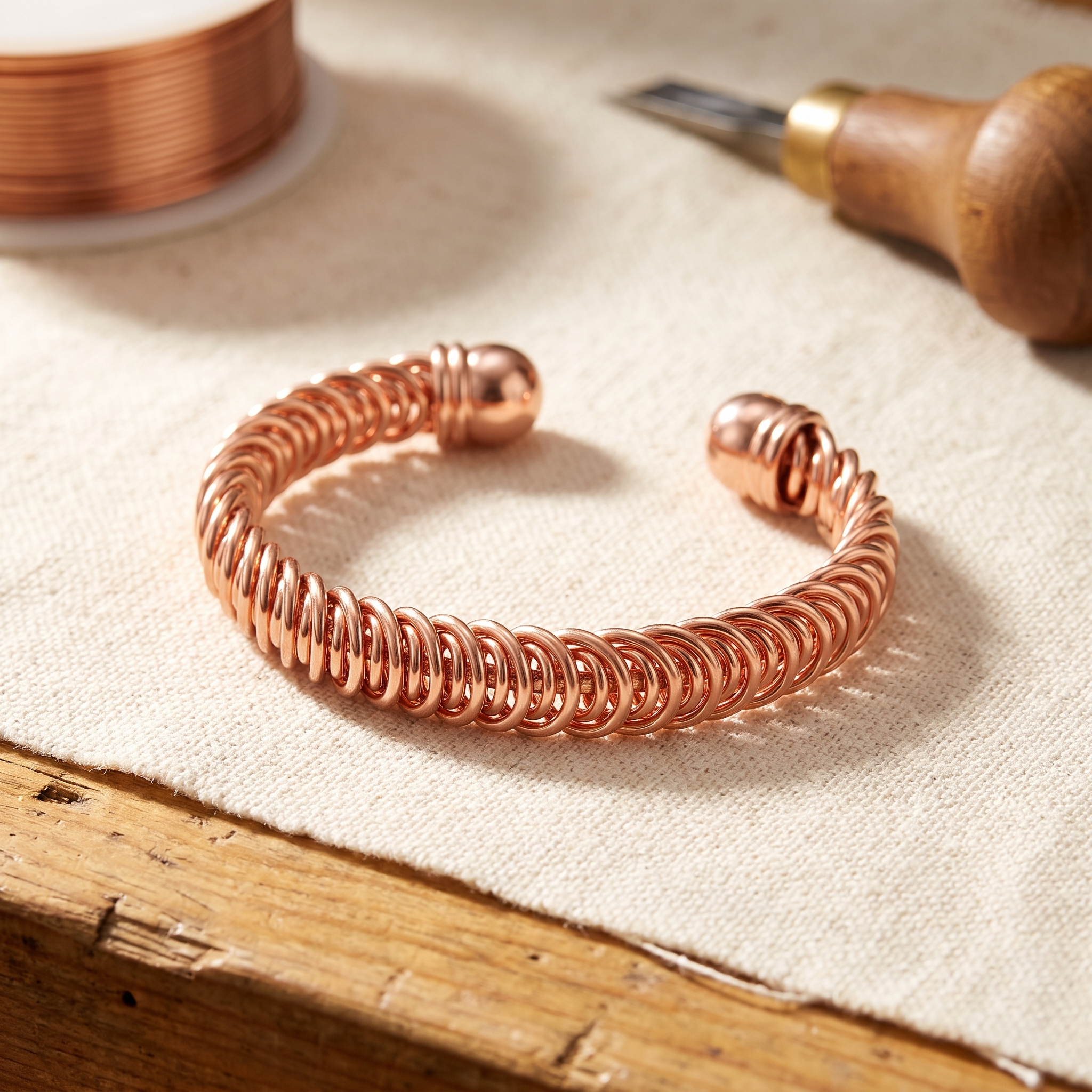Brigittes Kupferarmband „Windstoß“ – Hauptbild
