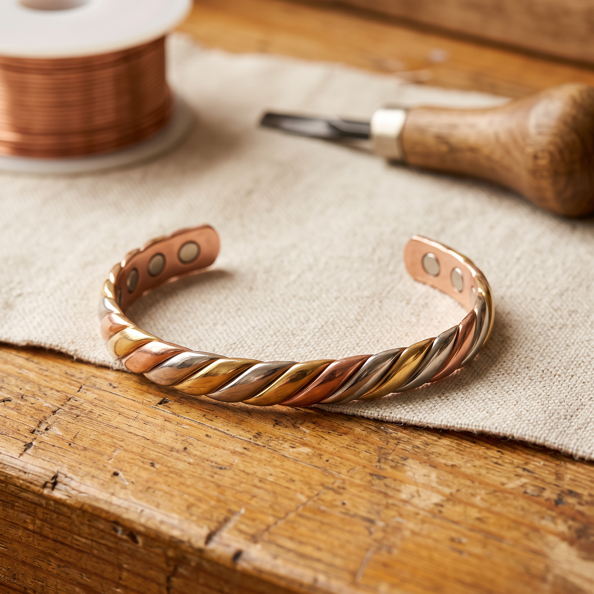 Brigittes Kupferarmband „Moorfunke“ – Hauptbild