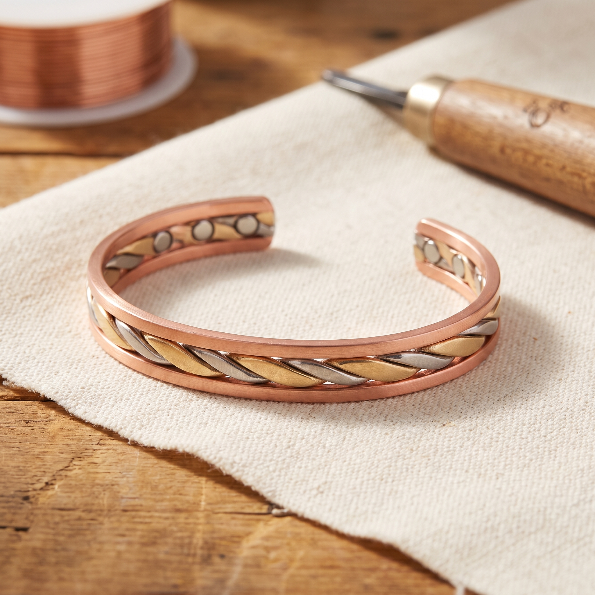 Brigittes Kupferarmband „Knospe“ – Hauptbild