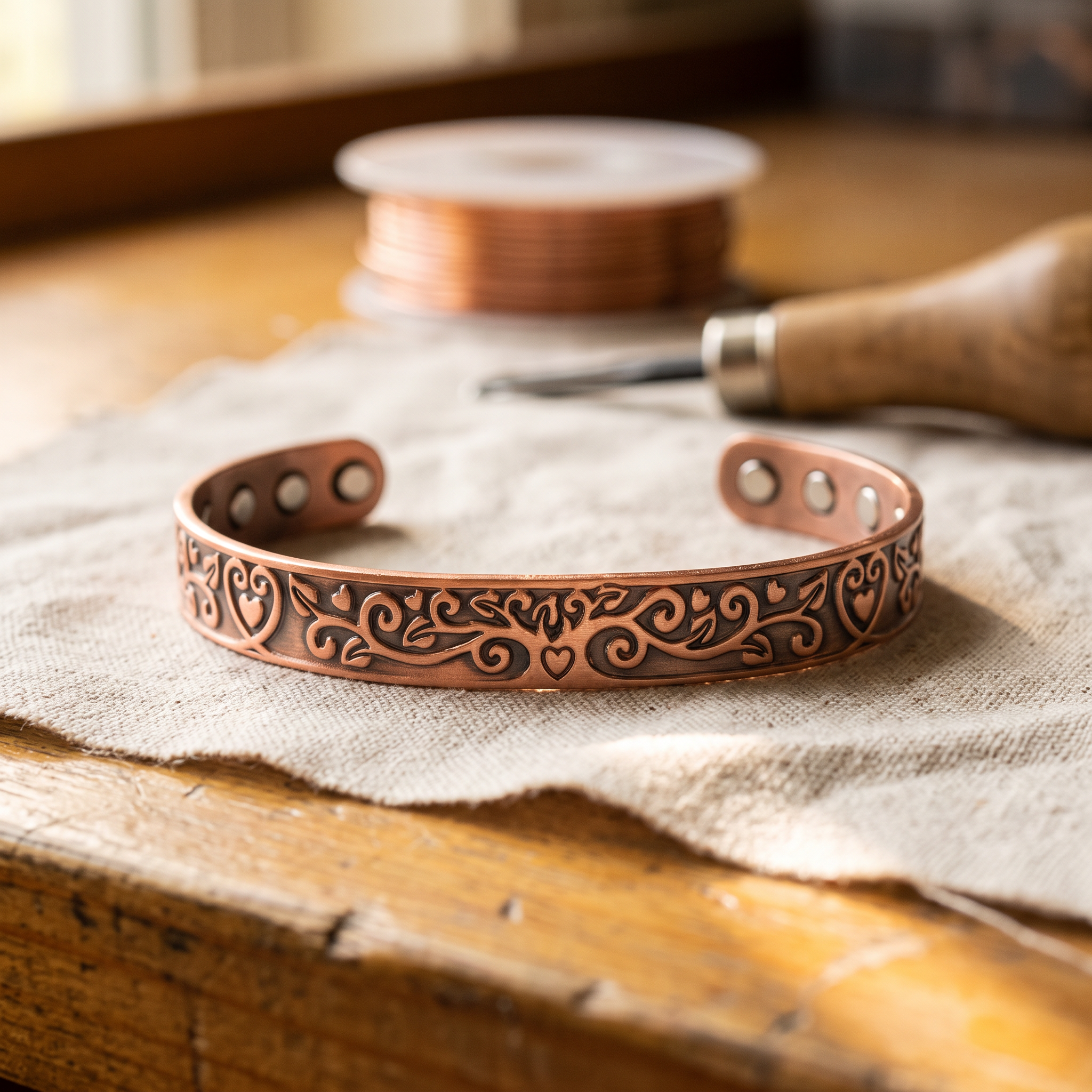 Brigittes Kupferarmband „Gezeitenfluss“ – Hauptbild