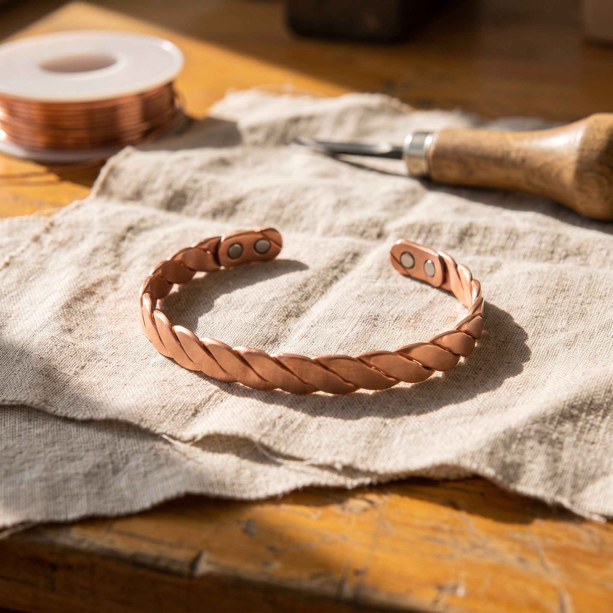 Brigittes Kupferarmband „Schilf“ – Hauptbild