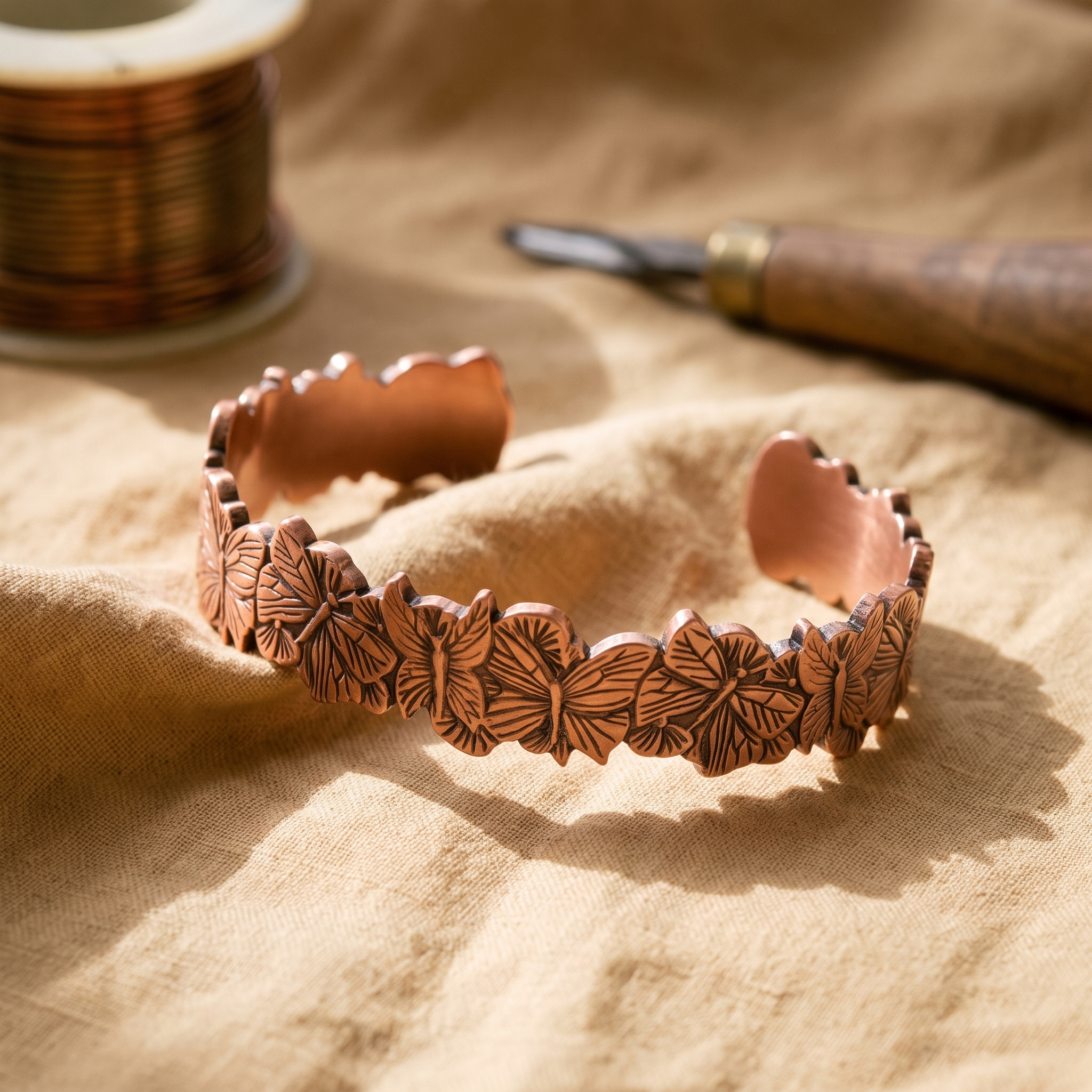 Brigittes Kupferarmband „Himmel“ – Hauptbild