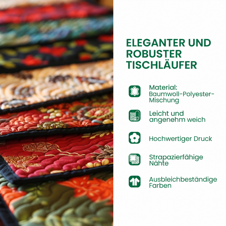 Gesteppter Tischläufer – Gemütlicher Herbstpfad