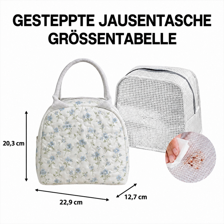 Gesteppte Jausentasche – Eule und Erntemond