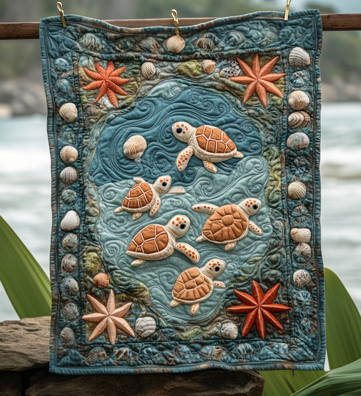 Kunst-Wandbehang – Fantastischer mit Schildkröten NCU0DV805