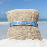Armband mit blauem Opal in Weißgold