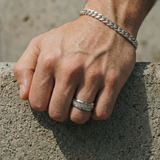 Aureum Silber – Ring aus Wolframkarbid