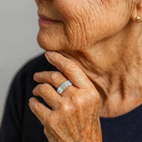 Boho-Ring mit Goldfäden