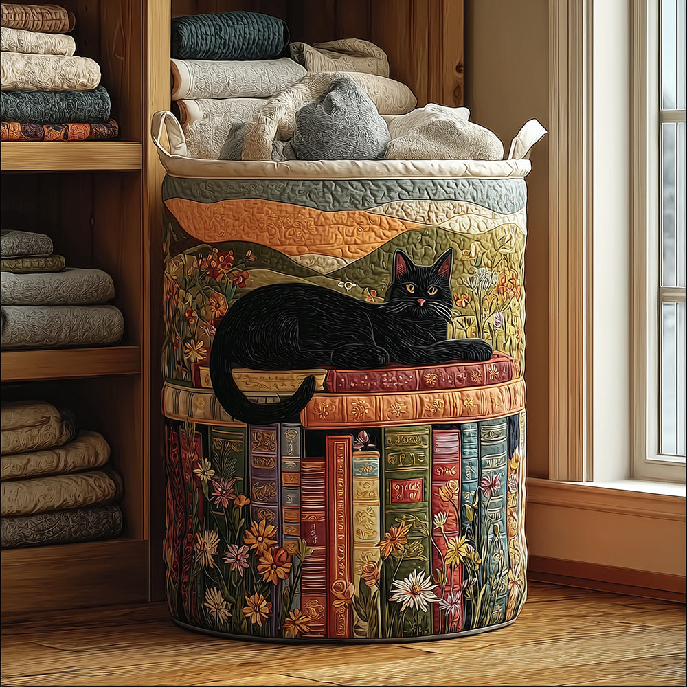 Gesteppter Wäschekorb – mit Katzen NCU0TH3104