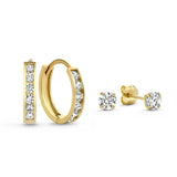 Ohrring-Set „Dara“ mit Steinen | Gold