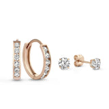 Ohrring-Set „Dara“ mit Steinen | Gold