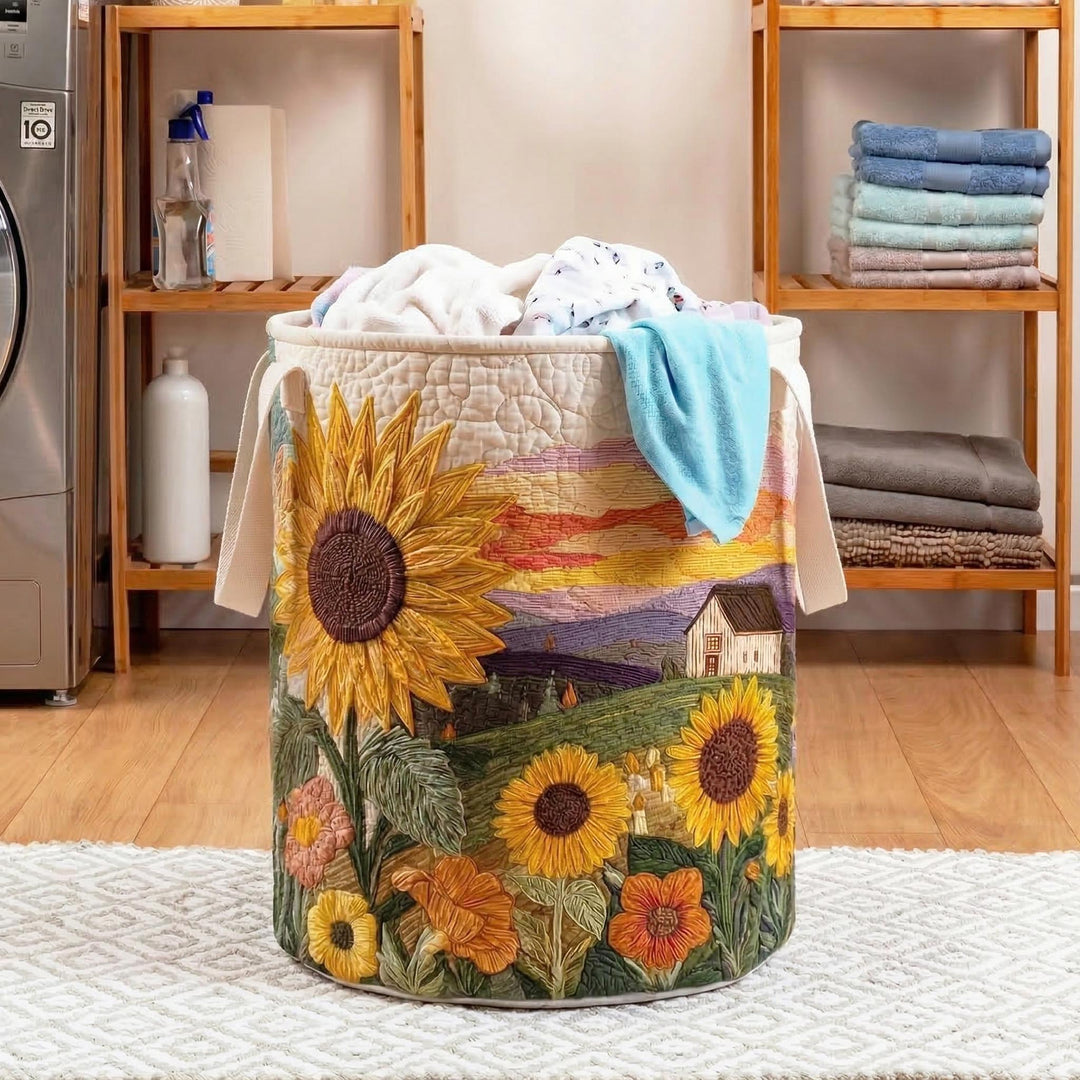 Gesteppter Wäschekorb – mit Blumendesign NCU0NTD018