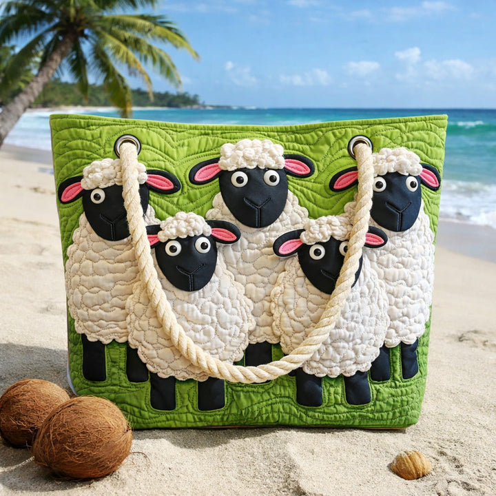 Handgefertigte Strandtasche | Himmel der Schafe