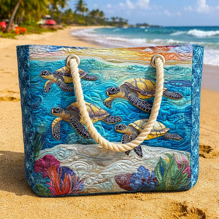 Handgemachte Strandtasche | Marina Schildkröte