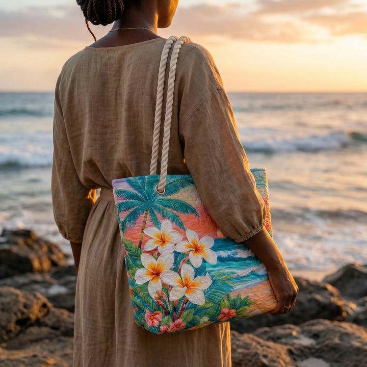 Handgemachte Strandtasche | Tropischer Geist