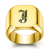 Klassischer Initialenring | Gold