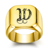 Klassischer Initialenring | Gold