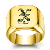 Klassischer Initialenring | Gold
