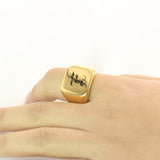 Klassischer Initialenring | Gold