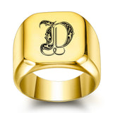 Klassischer Initialenring | Gold