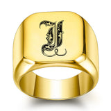 Klassischer Initialenring | Gold
