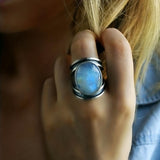 Magischer Ring mit Mondstein