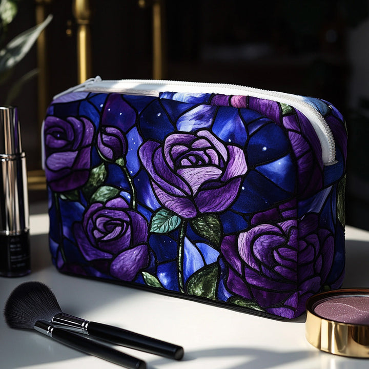 Gesteppte Kosmetiktasche mit Nachtrose NCU0DV7739