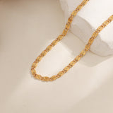 Geflochtene Kettenhalskette Nusa | Gold