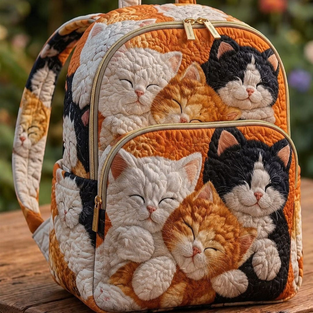 Gesteppter Rucksack – Kätzchen von Brigitte Wien
