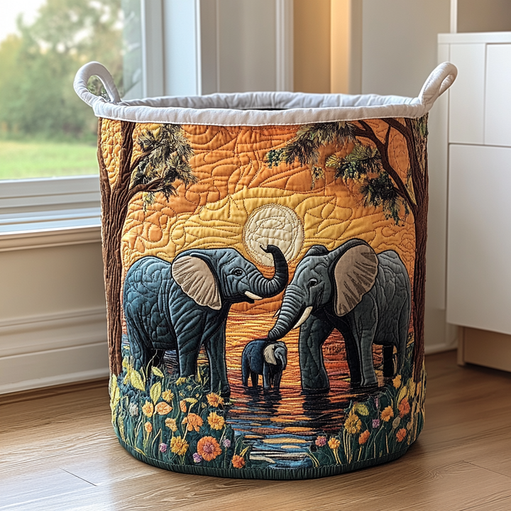 Gesteppter Wäschekorb – mit Elefant NCU0DDK621