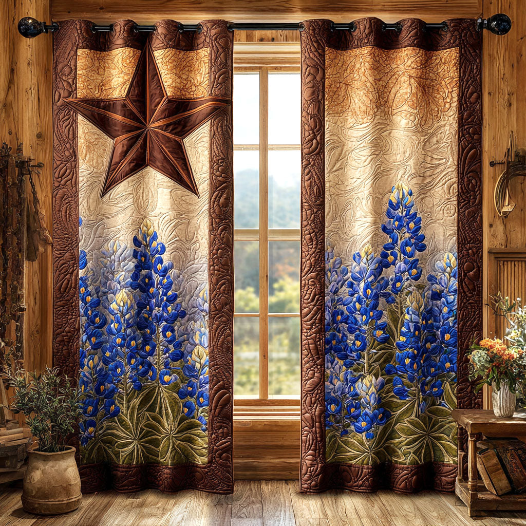 Gesteppte Vorhänge – Rustic Star Bloom NCU0TV1393