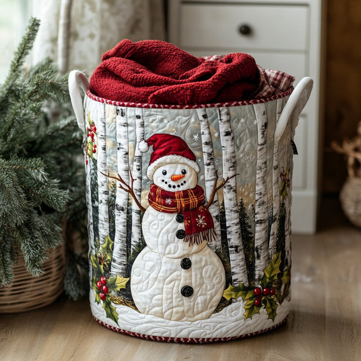 Gesteppter Wäschekorb – mit weihnachtlichem Muster NCU0QN028