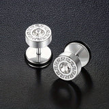 Ohrstecker Theron mit Linienmuster | Gold