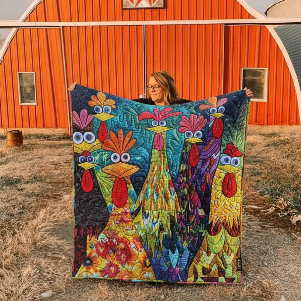 Gesteppte Decke – mit Fantasie-Hühnern NCU0PT040