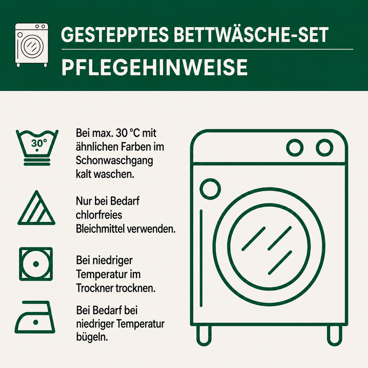 3-teiliges gestepptes Bettwäsche-Set – Les radosti