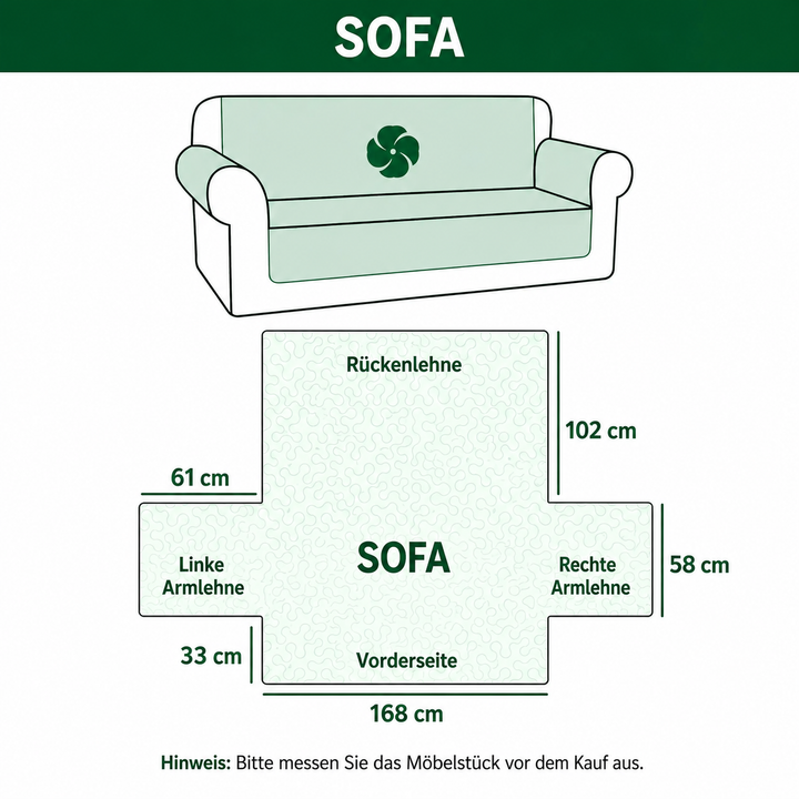 Gesteppter Sofabezug – mit Waldmuster NCU0VT360