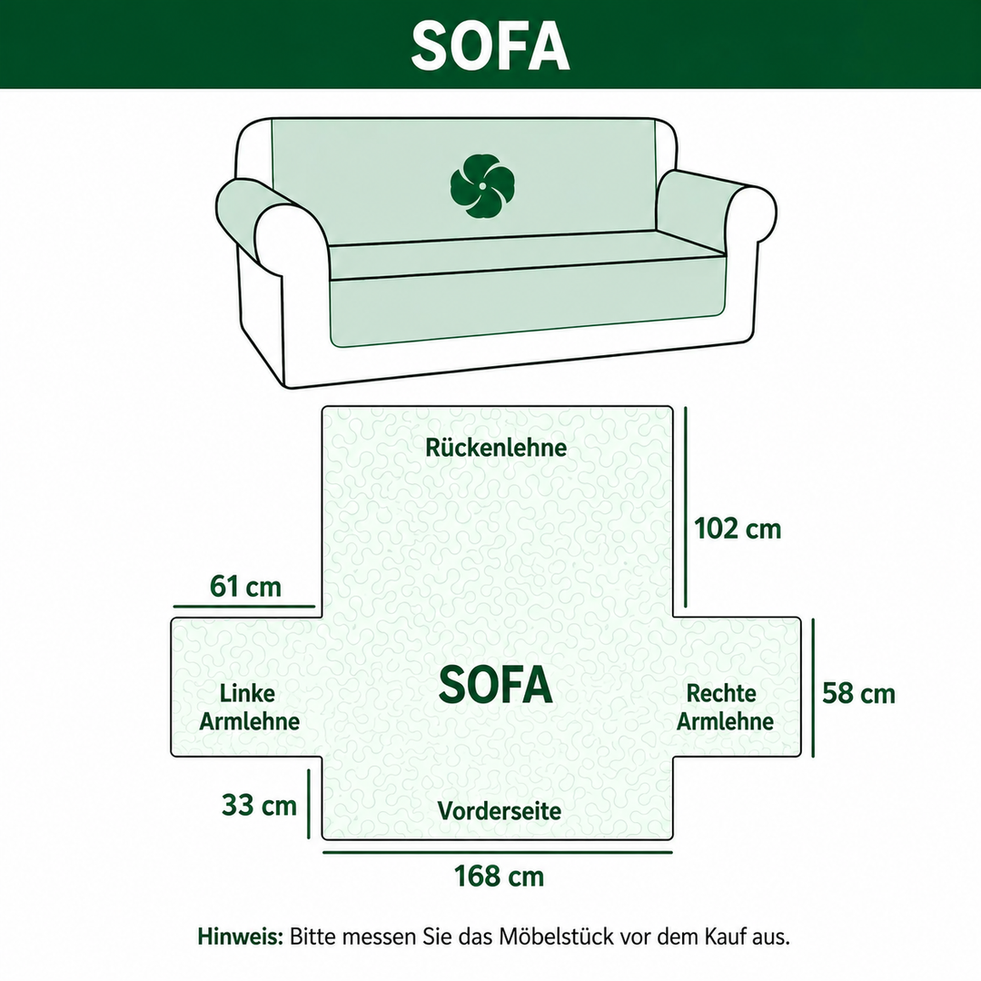 Gesteppter Sofabezug – mit Winterhütte NCU0VT343