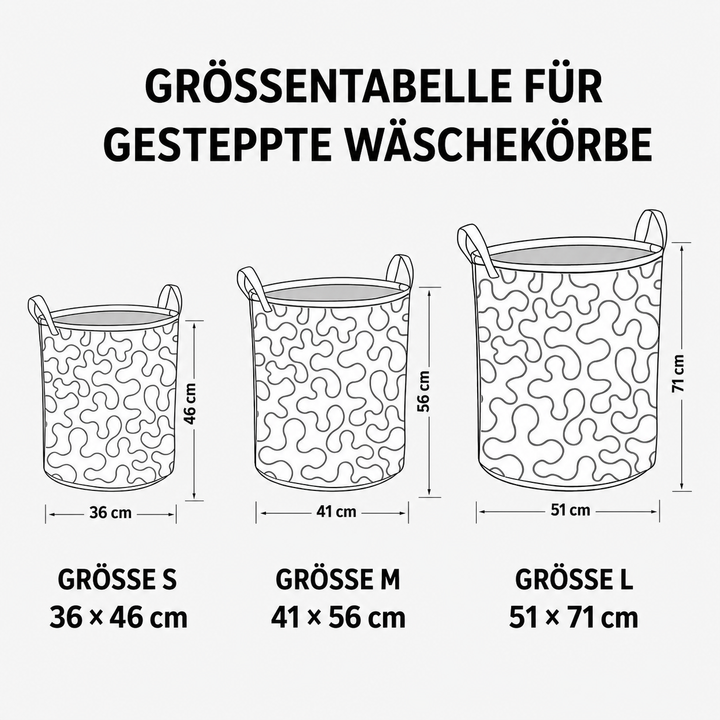 Gesteppter Wäschekorb – mit natürlichem Muster NCU0DDK836