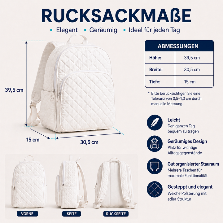 Gesteppter Rucksack mit Sonnenblumen und Bergen