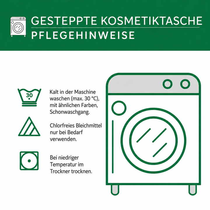 Gesteppte Kosmetiktasche mit glänzenden Blütenblättern NCU0NT10236