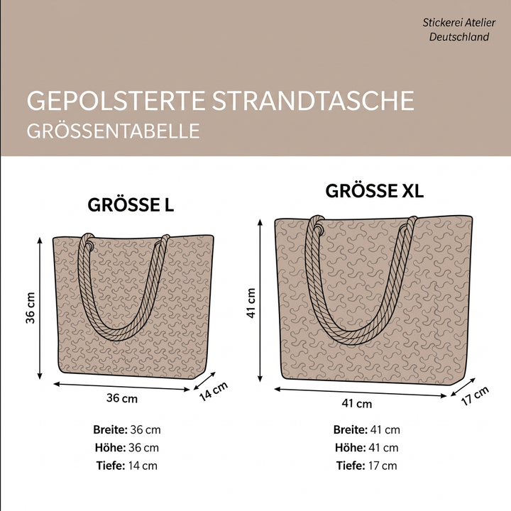 Handgemachte Strandtasche | Dackel