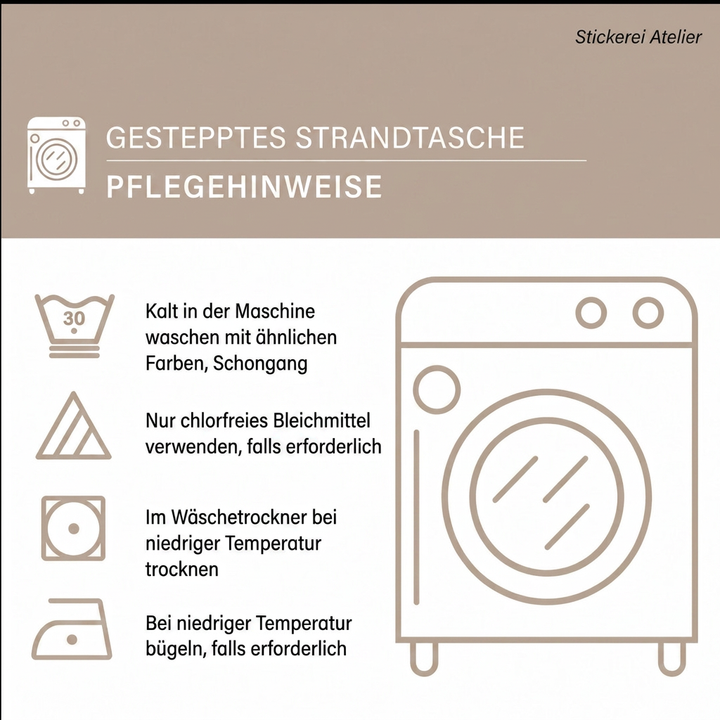 Handgemachte Strandtasche | Fröhliches Huhn