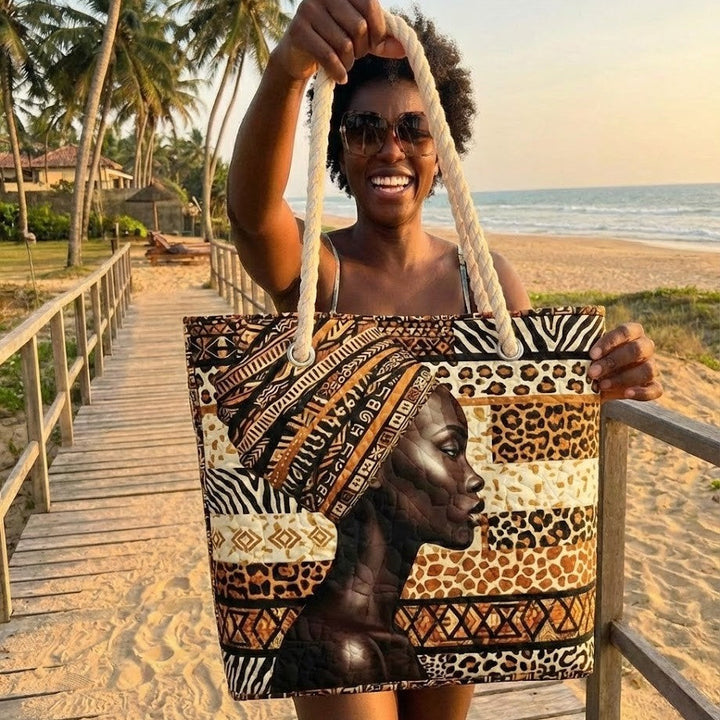 Handgemachte Strandtasche | Melanin Queensize