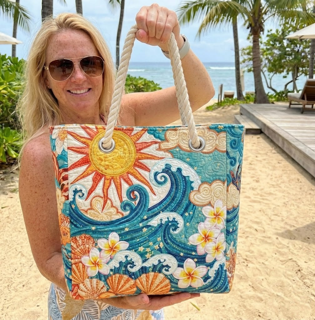 Handgemachte Strandtasche | Warm Halo